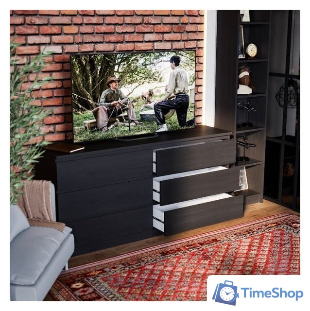 Стеллаж Mio Tesoro Варма 40 (шпон ясень, черный) - Изображение №5 — Интернет-магазин Time-Shop