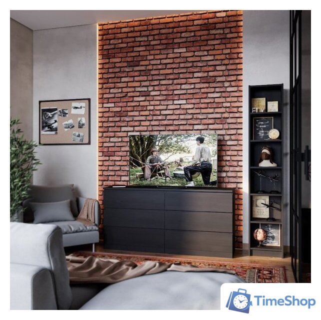 Стеллаж Mio Tesoro Варма 40 (шпон ясень, черный) - Изображение №4 — Интернет-магазин Time-Shop