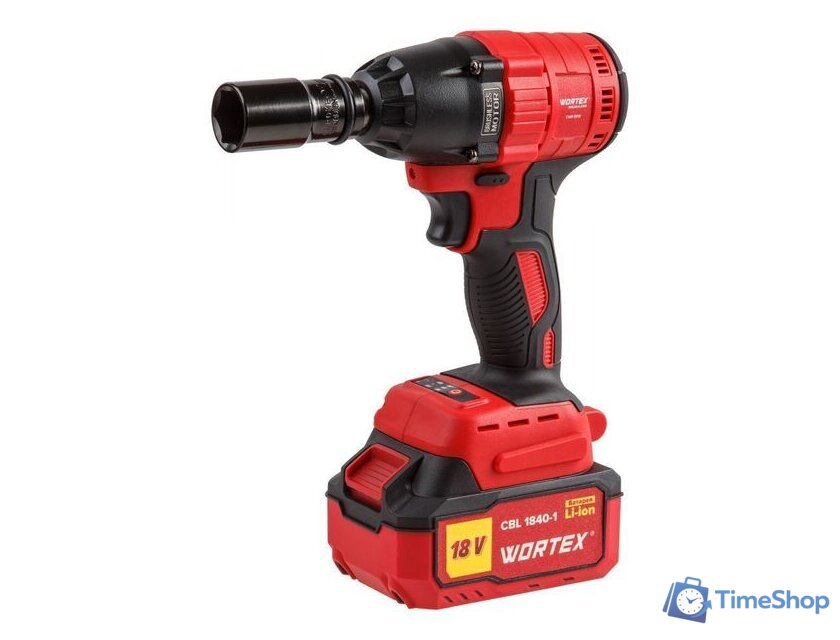 Гайковерт Wortex CWR 0318 0329229 (с 1-м АКБ, кейс, оснастка) - Изображение №4 — Интернет-магазин Time-Shop