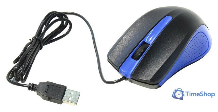 Мышь Оклик 225M (черный/синий) - Изображение №1 — Интернет-магазин Time-Shop