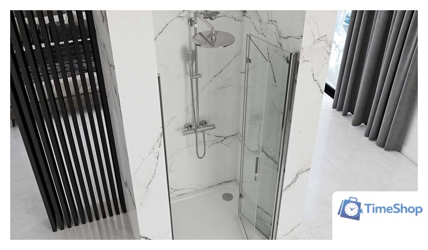 Душевая дверь Rea Molier 100 REA-K6371 (хром/прозрачное стекло) - Изображение №3 — Интернет-магазин Time-Shop