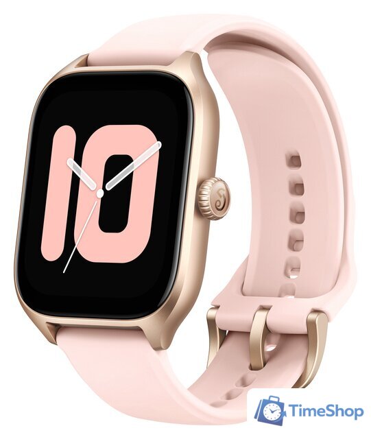 Умные часы Amazfit GTS 4 (золотистый, с розовым ремешком из фторэластомера) - Изображение №1 — Интернет-магазин Time-Shop