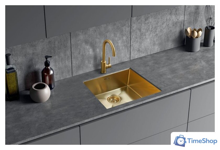 Кухонная мойка Berg Quadro QuadroGOLD - Изображение №2 — Интернет-магазин Time-Shop