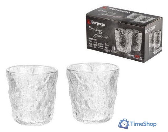Набор стаканов для воды и напитков Perfecto Linea Frosty Ice 31-280100 - Изображение №1 — Интернет-магазин Time-Shop