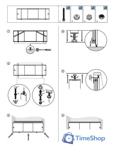 Фронтальный экран под ванну Метакам Премиум А 1.68 (синий) - Изображение №3 — Интернет-магазин Time-Shop