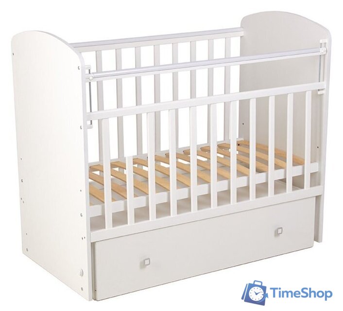 Классическая детская кроватка Фея 750 (белый) - Изображение №1 — Интернет-магазин Time-Shop