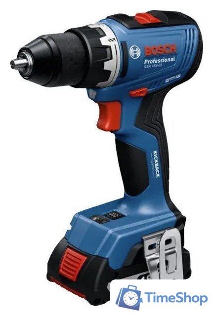 Дрель-шуруповерт Bosch GSR 18V-65 06019N3000 (с 2-мя АКБ, кейс) - Изображение №2 — Интернет-магазин Time-Shop