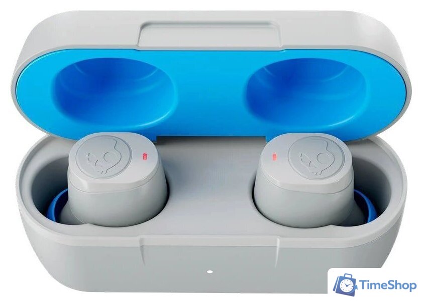 Наушники Skullcandy Jib True (светло-серый/синий) - Изображение №6 — Интернет-магазин Time-Shop