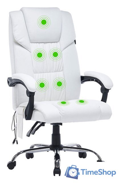 Офисное кресло CACTUS CS-CHR-OC02M-WT (белый) - Изображение №1 — Интернет-магазин Time-Shop