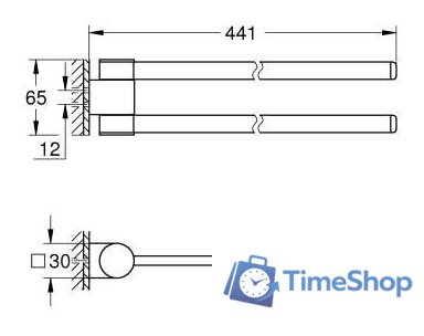Держатель для полотенца Grohe Grohe 41063000 - Изображение №2 — Интернет-магазин Time-Shop