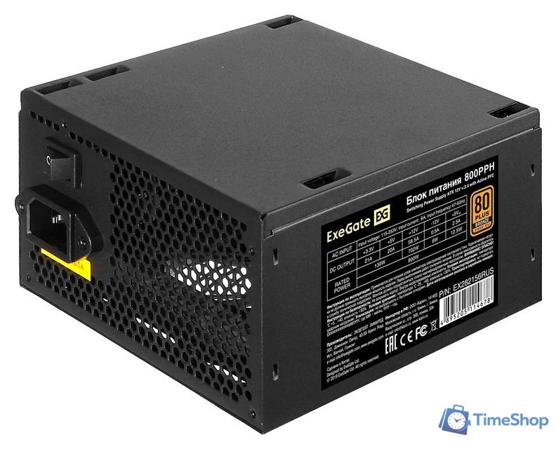 Блок питания ExeGate 800PPH 80 Plus Bronze EX282156RUS-OEM - Изображение №1 — Интернет-магазин Time-Shop