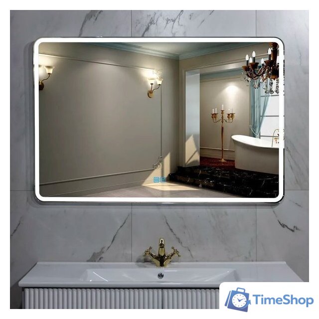  Пекам Зеркало Marta 1 100x80 marta1-100x80sp (с подсветкой, подогревом и сенсором на прикосновение) - Изображение №10 — Интернет-магазин Time-Shop