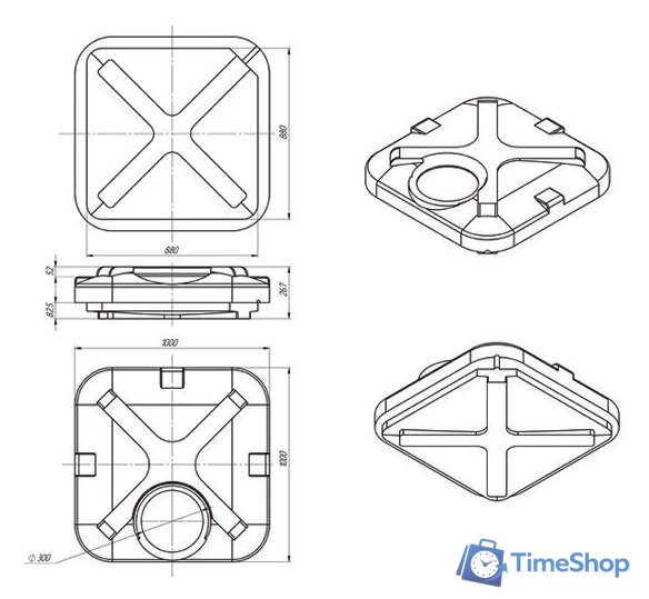 Бак ЭкоПром Rostok 150 л - Изображение №2 — Интернет-магазин Time-Shop