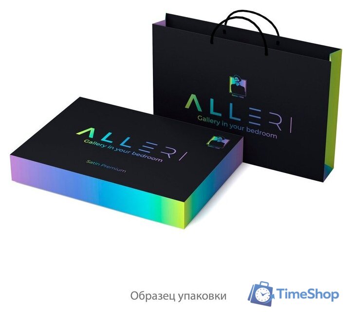 Евро комплект постельного белья Alleri Сатин Premium Евро Max СП-314 - Изображение №4 — Интернет-магазин Time-Shop