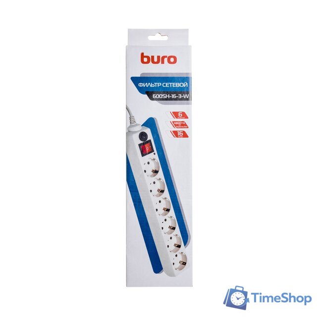 Сетевой фильтр Buro 600SH-16-3-W - Изображение №5 — Интернет-магазин Time-Shop