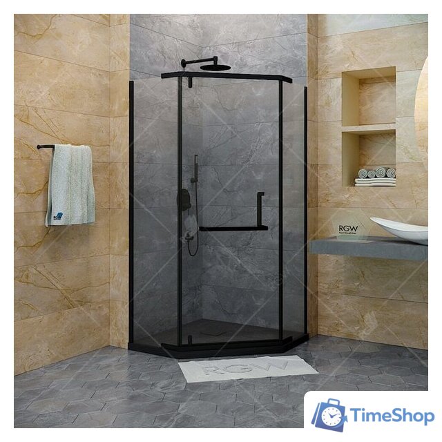 Душевой уголок RGW HO-081B 90x90 (черный/матовое) - Изображение №1 — Интернет-магазин Time-Shop