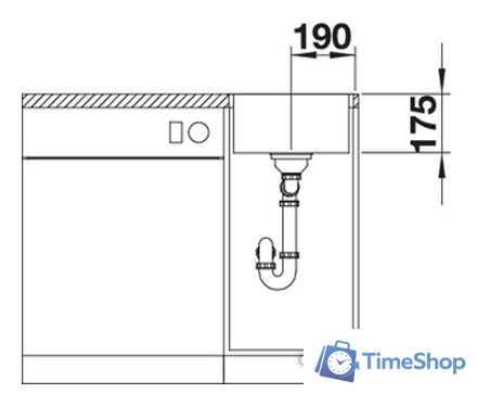 Кухонная мойка Blanco Zerox 340-IF Durinox (без клапана-автомата) - Изображение №2 — Интернет-магазин Time-Shop