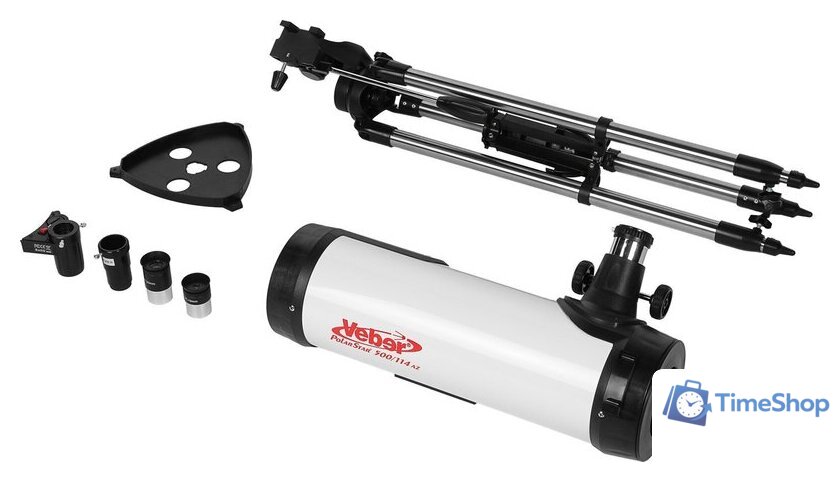 Телескоп Veber PolarStar 500/114 AZ рефлектор 30917 - Изображение №8 — Интернет-магазин Time-Shop