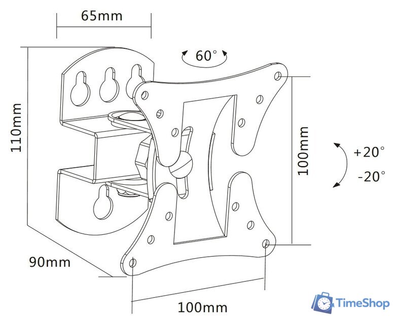 Кронштейн для телевизора Ultramounts UM857 - Изображение №2 — Интернет-магазин Time-Shop
