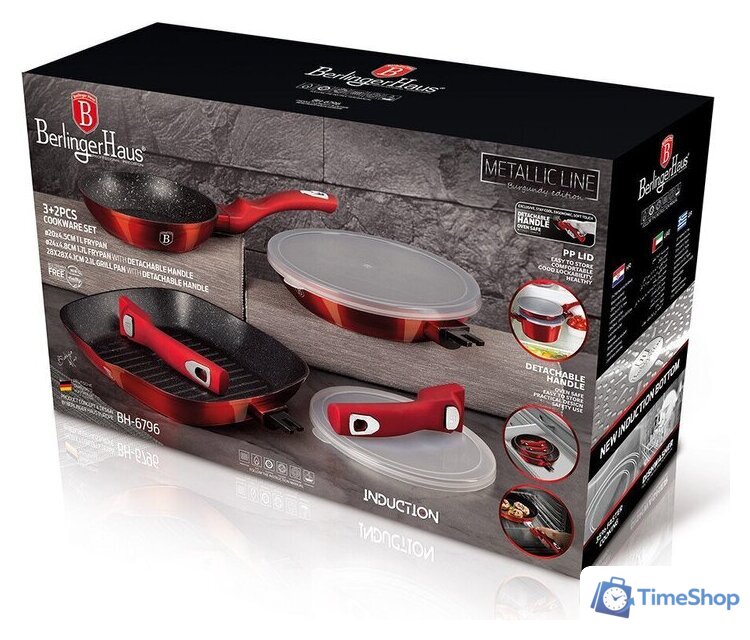 Набор сковород Berlinger Haus BH-6796 - Изображение №5 — Интернет-магазин Time-Shop