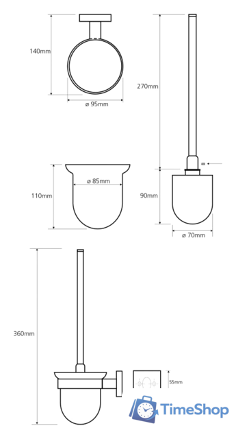 Ершик для унитаза Bemeta 132113012 - Изображение №2 — Интернет-магазин Time-Shop