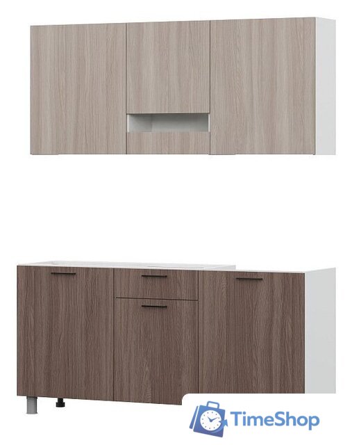 Готовая кухня SV-Мебель Розалия без столешницы (ясень шимо светлый /ясень шимо темный) - Изображение №1 — Интернет-магазин Time-Shop