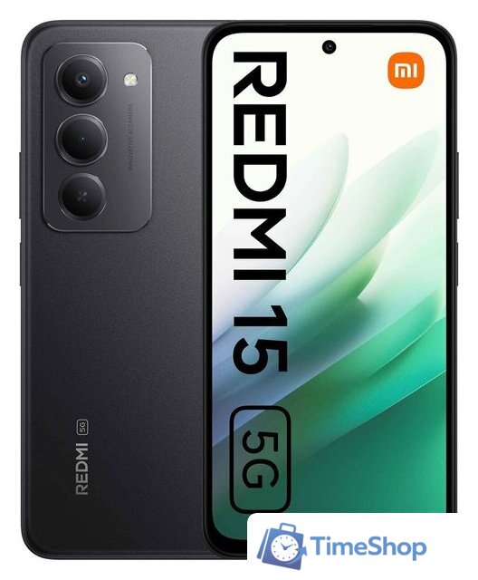 Телефон Xiaomi Redmi 15 5G 8GB/256GB международная версия (черный) - Изображение №1 — Интернет-магазин Time-Shop