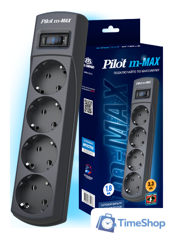 Сетевой фильтр ZIS Pilot m-Max 1.8 м - Изображение №2 — Интернет-магазин Time-Shop