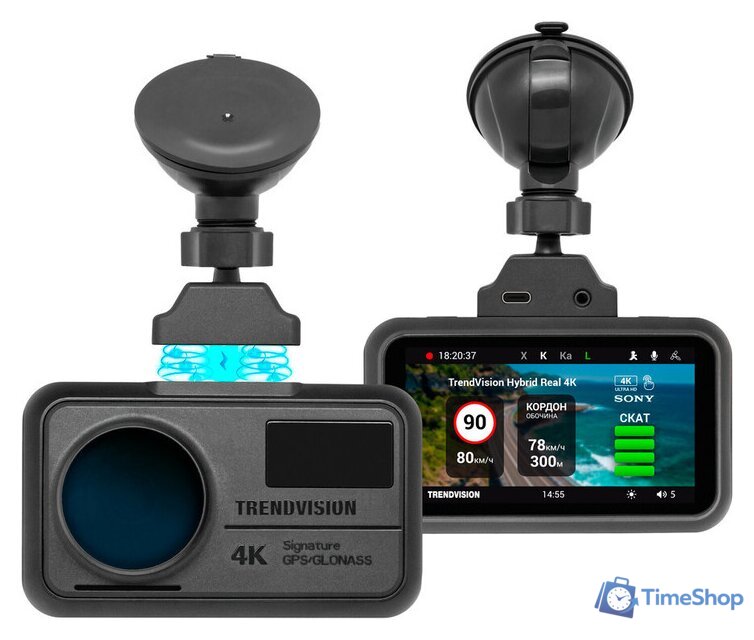 Видеорегистратор-радар детектор-GPS информатор (3в1) TrendVision Hybrid Signature Real 4K - Изображение №1 — Интернет-магазин Time-Shop