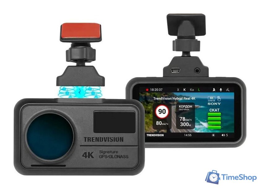 Видеорегистратор-радар детектор-GPS информатор (3в1) TrendVision Hybrid Signature Real 4K - Изображение №2 — Интернет-магазин Time-Shop