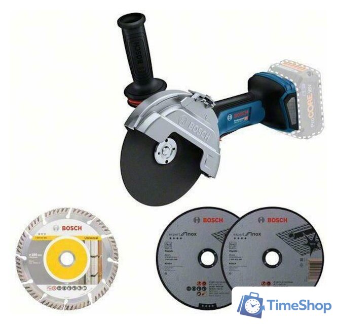 Угловая шлифмашина Bosch GWS 18V-180 P Professional 06019H6L01 (без АКБ) - Изображение №1 — Интернет-магазин Time-Shop