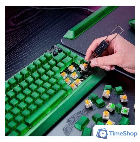 Клавиатура Razer BlackWidow V4 75% Phantom Edition (зеленый, нет кириллицы) - Изображение №7 — Интернет-магазин Time-Shop