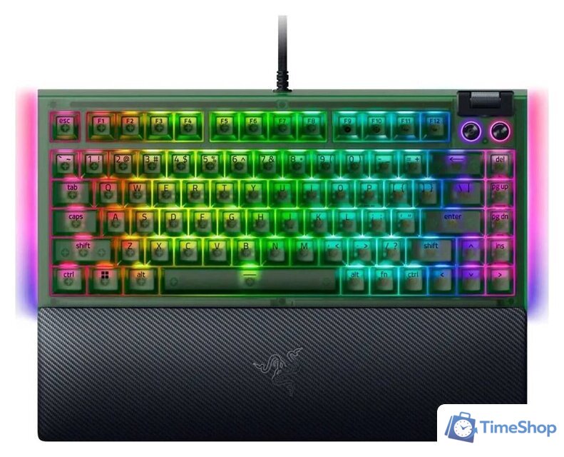 Клавиатура Razer BlackWidow V4 75% Phantom Edition (зеленый, нет кириллицы) - Изображение №1 — Интернет-магазин Time-Shop