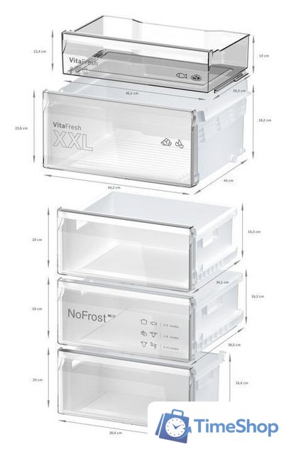 Холодильник Bosch Serie 4 KGN39VXBT - Изображение №9 — Интернет-магазин Time-Shop