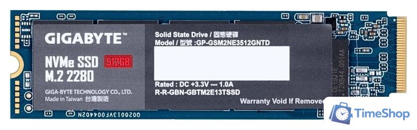 SSD Gigabyte NVMe 512GB GP-GSM2NE3512GNTD - Изображение №1 — Интернет-магазин Time-Shop
