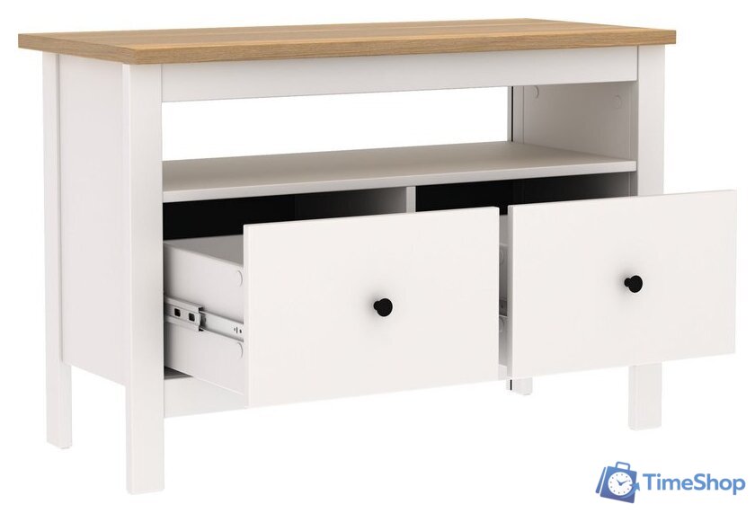 Тумба Mio Tesoro Сага 2 ящика 2.08.03.080.14 (белый/ясень) - Изображение №3 — Интернет-магазин Time-Shop