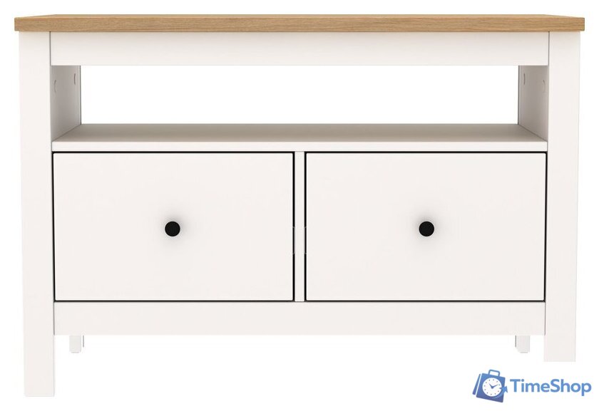 Тумба Mio Tesoro Сага 2 ящика 2.08.03.080.14 (белый/ясень) - Изображение №2 — Интернет-магазин Time-Shop