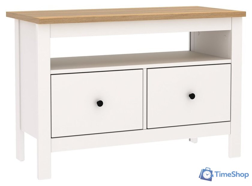 Тумба Mio Tesoro Сага 2 ящика 2.08.03.080.14 (белый/ясень) - Изображение №1 — Интернет-магазин Time-Shop