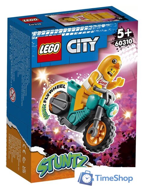 Конструктор LEGO City 60310 Трюковый мотоцикл с цыпленком - Изображение №1 — Интернет-магазин Time-Shop