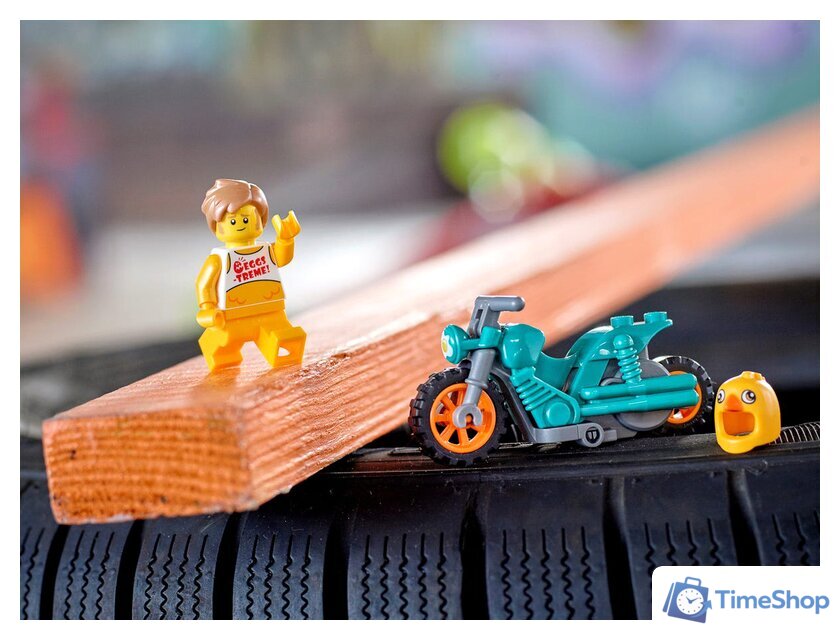 Конструктор LEGO City 60310 Трюковый мотоцикл с цыпленком - Изображение №6 — Интернет-магазин Time-Shop