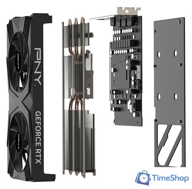 Видеокарта PNY GeForce RTX 4060 Ti 8GB Verto Dual Fan VCG4060T8DFXPB1 - Изображение №8 — Интернет-магазин Time-Shop