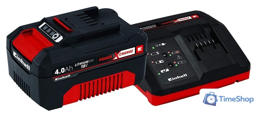 Аккумулятор с зарядным устройством Einhell Power X-Change 4512042 (18В/4 Ah + 18В) - Изображение №1 — Интернет-магазин Time-Shop