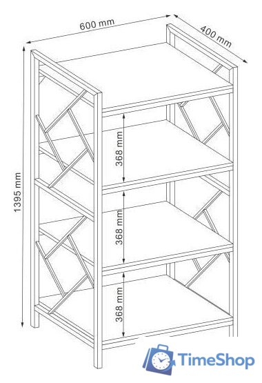 Стеллаж Signal Tablo R4 (дуб/темно-коричневый) - Изображение №4 — Интернет-магазин Time-Shop