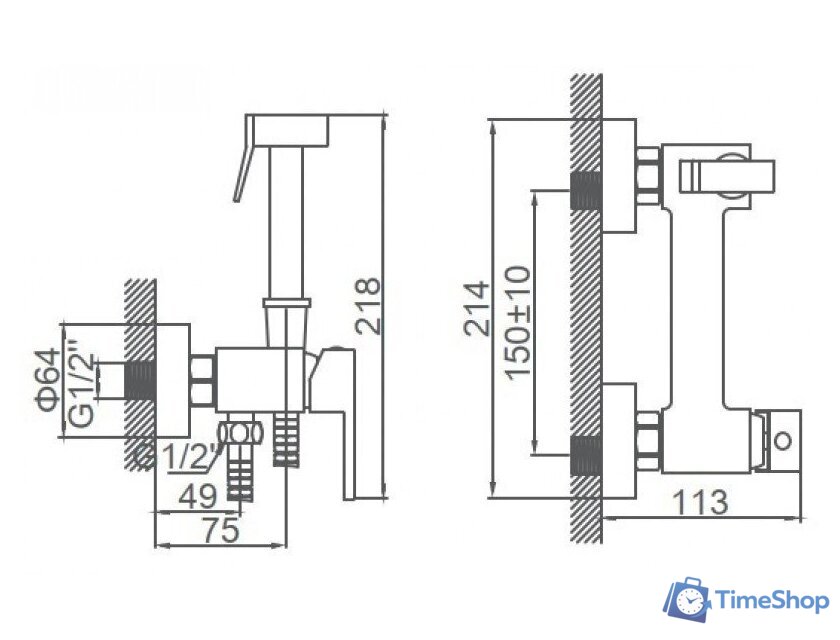 Гигиенический душ Ledeme L5398B-7 - Изображение №6 — Интернет-магазин Time-Shop