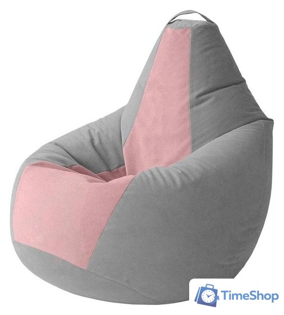 Кресло-мешок Kreslomeshki Груша Kombo XXXL GKV-145x100-SP (сталь/пудра) - Изображение №1 — Интернет-магазин Time-Shop