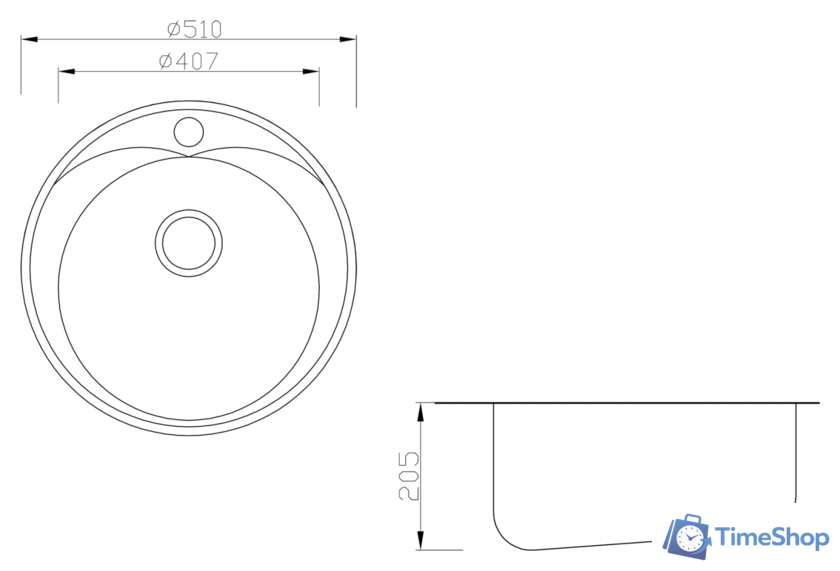 Кухонная мойка ZorG ZR-510/205 - Изображение №3 — Интернет-магазин Time-Shop