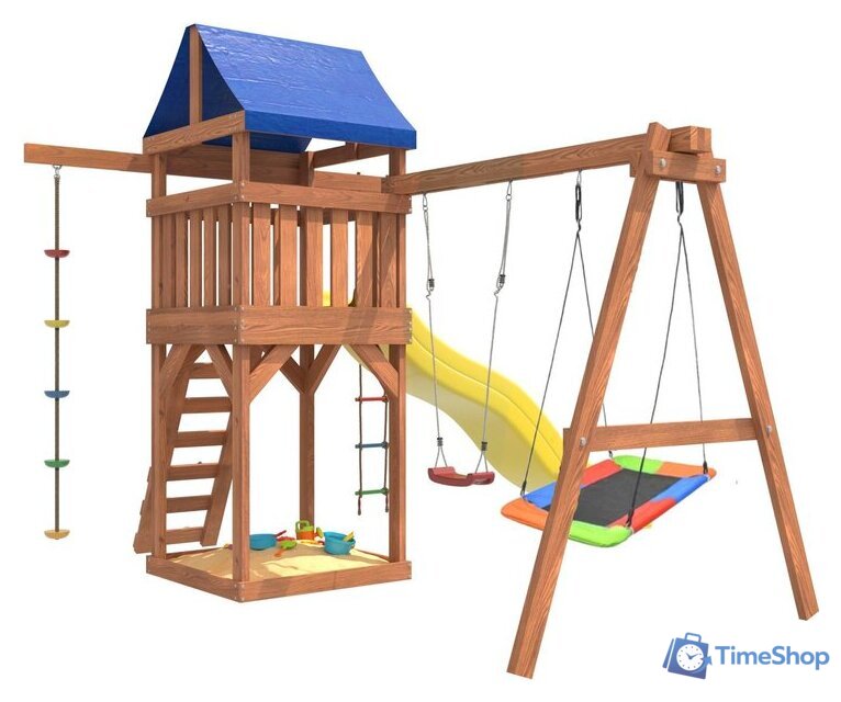 Игровой комплекс National Tree Company Качели лодочка и прямоугольное гнездо Лодка IgroWoods ДП-9 - Изображение №4 — Интернет-магазин Time-Shop