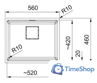 Кухонная мойка Franke Mythos KNG 110-52 125.0731.689 (темно-серый) - Изображение №2 — Интернет-магазин Time-Shop