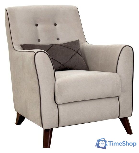 Интерьерное кресло Нижегородмебель Френсис ТК 262 (офелия/амиго велюр, бежевый) - Изображение №1 — Интернет-магазин Time-Shop