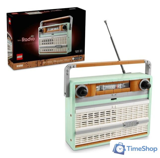 Конструктор LEGO Icons 10334 Радио в стиле ретро - Изображение №2 — Интернет-магазин Time-Shop